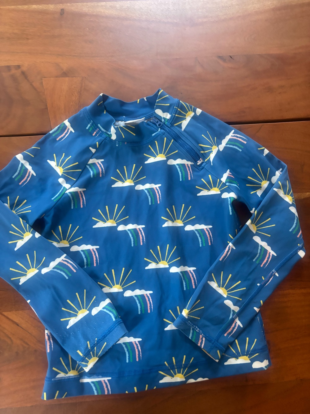 Hanna Andersson Bright Blue Sun & Cloud Kids Rashguard